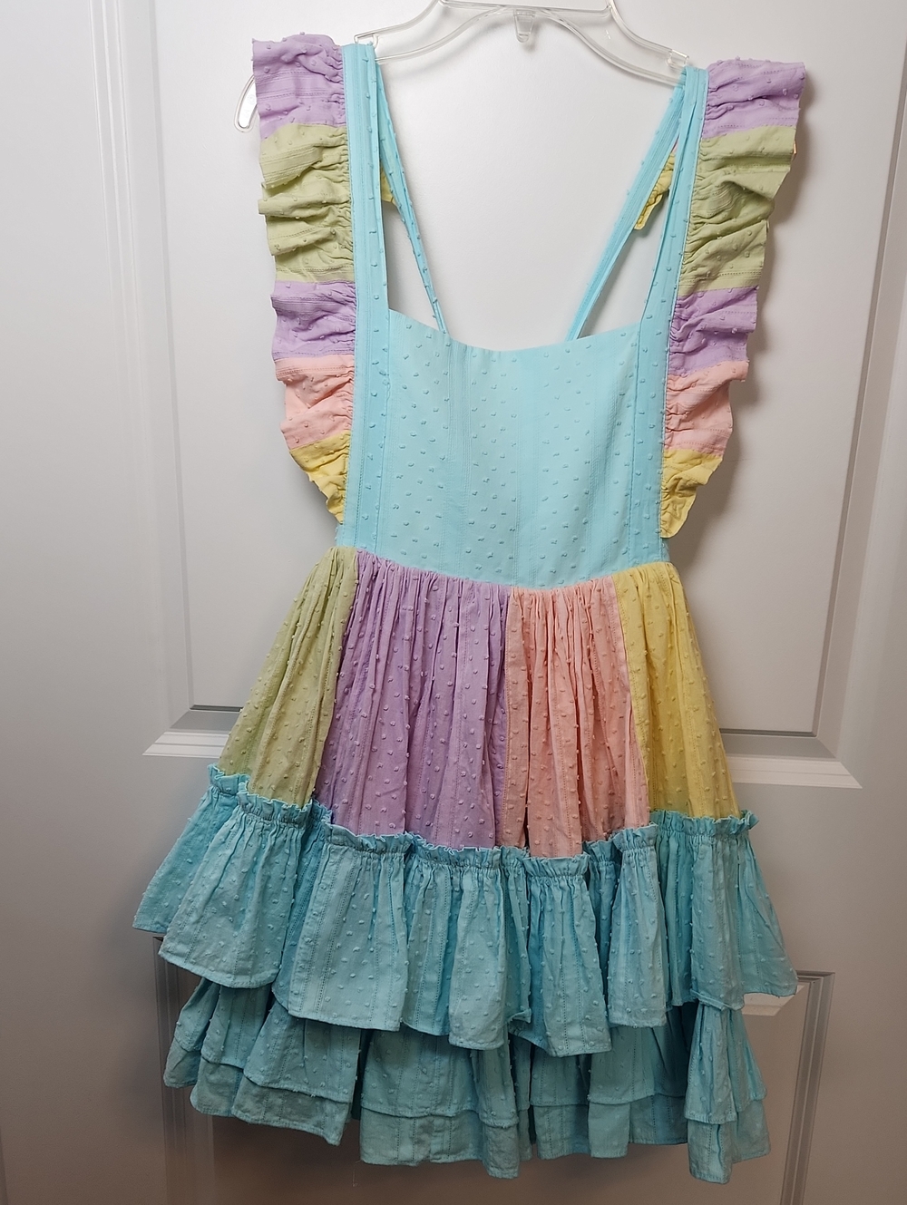Dollcake Light Blue and Pastel Cotton Girls' Dress Size 10